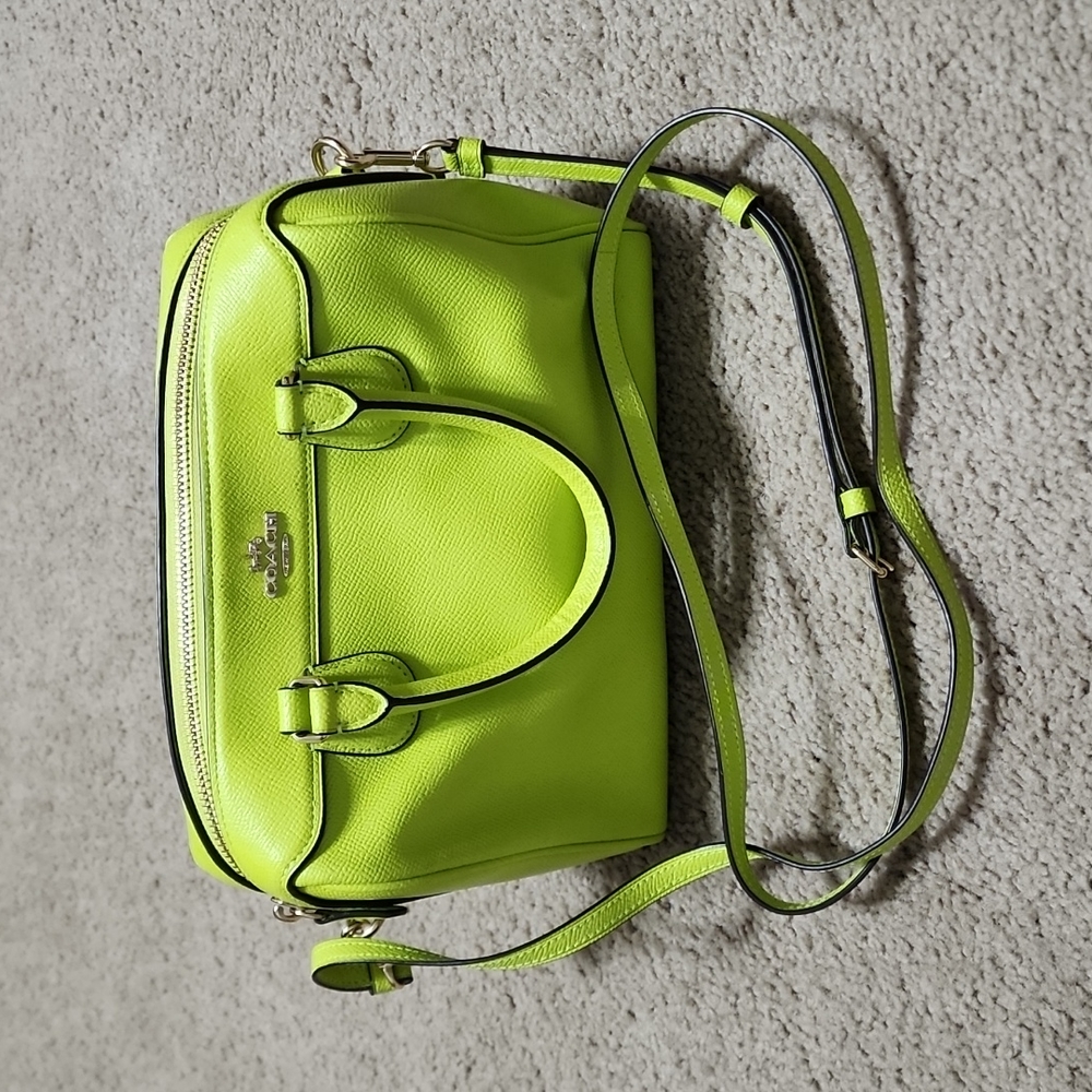 NWOT Lime Green Coach Purse Original $450